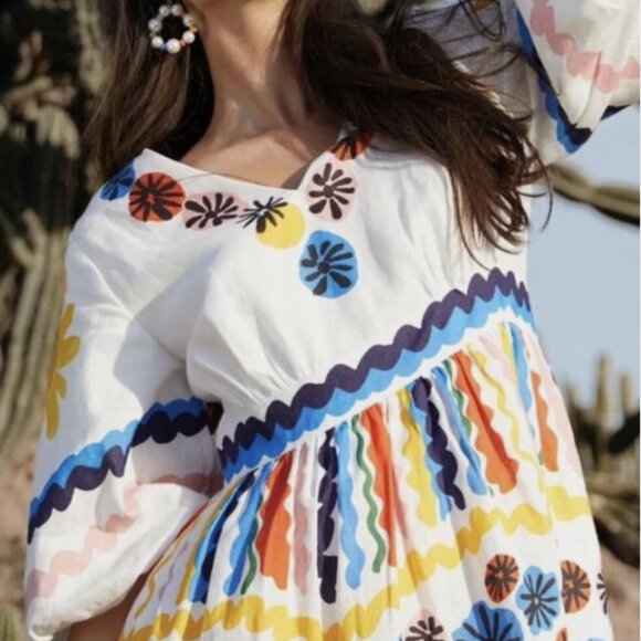 PLUS - Gorman Petal Pattern Smock Dress - Picture 3 of 3